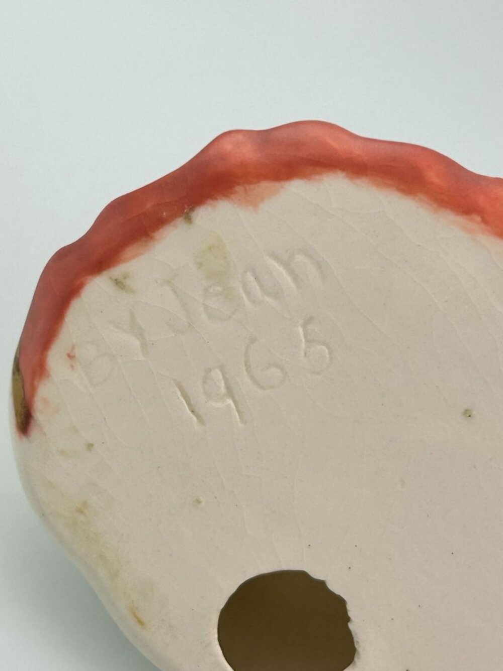 Vintage 1960s Girl Ceramic Pottery Lipstick Holder Vanity Artist Dated MCM Lady - Picture 14 of 16